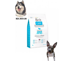 Brit Care (Брит Кеа) Junior Large Breed Salmon & Potato для щенков и молодых собак крупных пород (лосось и картофель) 1 кг