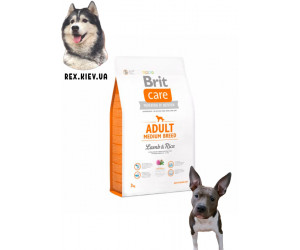 Brit Care (Брит Кеа) Adult Medium Breed Lamb & Rice для собак средних пород (ягненок и рис) 1 кг