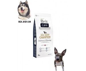 Brit Care (Брит Кеа) Dog Show Champion гипоаллергенный корм для взрослых выставочных собак (лосось) 1 кг