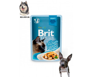 Brit Premium Филе курицы в соусе для кошек 85 гр