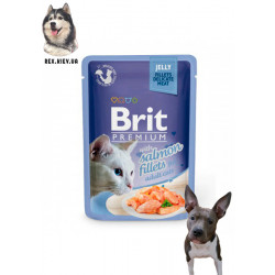 Brit Premium Филе лосося в желе для кошек 85 гр Brit Premium Филе лосося в желе для кошек 85 гр