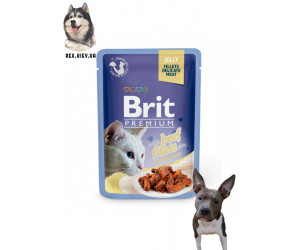 Brit Premium Филе говядины в желе для кошек 85 гр