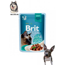Brit Premium Филе говядины в соусе для кошек 85 гр