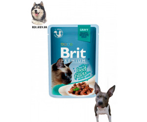 Brit Premium Филе говядины в соусе для кошек 85 гр