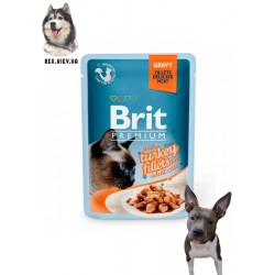 Brit Premium Филе индейки в соусе для кошек 85 гр