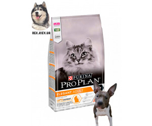 Purina Pro Plan Cat Adult Elegant Salmon (Derma Plus) для взрослых кошек с лососем 0,4 кг