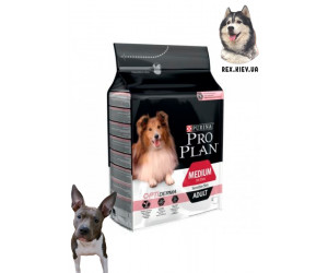Pro Plan Adult Medium Sensitive для взрослых собак средних пород (лосось и рис) 14 кг