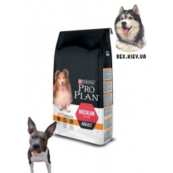 Pro Plan Adult Medium для взрослых собак средних пород (курица и рис) 3 кг