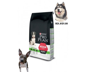 Pro Plan Puppy Medium для щенков средних пород (курица и рис) 12 кг