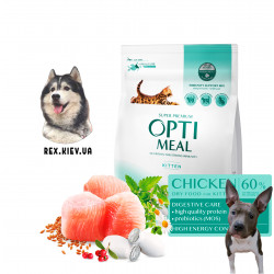 OPTIMEAL ™. Полнорационные сухой корм для котят - курица 0,2 кг OPTIMEAL ™. Полнорационные сухой корм для котят - курица 0,2 кг