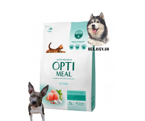 OPTIMEAL ™. Полнорационные сухой корм для котят - курица 4 кг