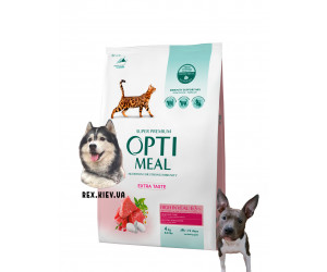 OPTIMEAL™. Полнорационный сухой корм для взрослых кошек с высоким содержанием телятины 4 кг