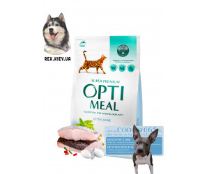 OPTIMEAL™. Полнорационный сухой корм для взрослых кошек с высоким содержанием трески 0,7 кг