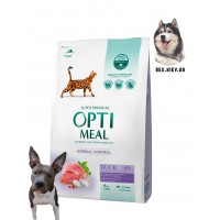 OPTIMEAL™. Полнорационный сухой корм для взрослых кошек с эффектом выведения шерсти -утка 4 кг