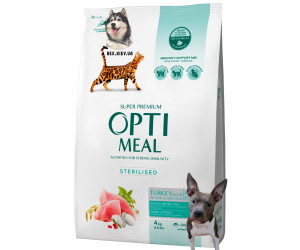 OPTIMEAL™. Полнорационный сухой корм для стерилизованных кошек и кастрированных котов - индейка и овес 4 кг