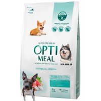 OPTIMEAL ™. Полнорационные сухой корм для щенков всех пород - индейка 4 кг