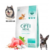OPTIMEAL ™. Полнорационные сухой корм для щенков всех пород - индейка 12 кг