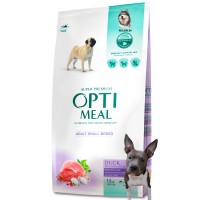 OPTIMEAL ™. Полнорационный сухой корм для взрослых собак малых пород – утка 12 кг