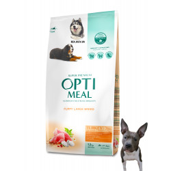 OPTIMEAL™. Полнорационный сухой корм для щенков крупных пород – индейка, 12 кг