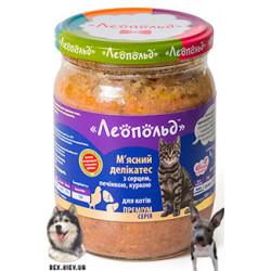 ЛЕОПОЛЬД мясной деликатес с сердцем и курицей 500гр ЛЕОПОЛЬД мясной деликатес с сердцем и курицей 500гр