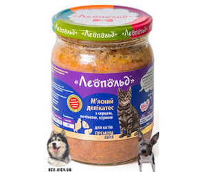 ЛЕОПОЛЬД мясной деликатес с сердцем и курицей 500гр