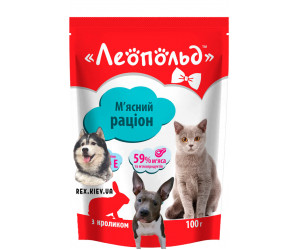 ЛЕОПОЛЬД мясной рацион с кроликом 100гр