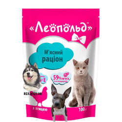 ЛЕОПОЛЬД мясной рацион с птицей 100гр