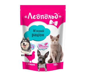 ЛЕОПОЛЬД мясной рацион с птицей 100гр