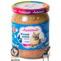 ЛЕОПОЛЬД мясной рацион с птицей 460гр