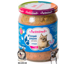 ЛЕОПОЛЬД мясной рацион с птицей 460гр