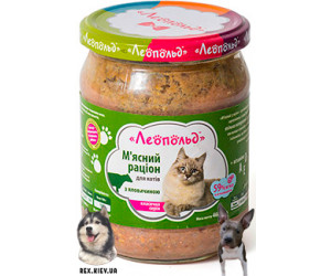 ЛЕОПОЛЬД мясной рацион с говядиной 460гр