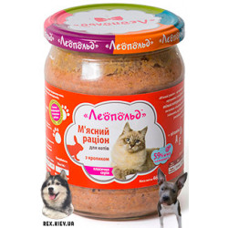 ЛЕОПОЛЬД мясной рацион с кроликом 460гр