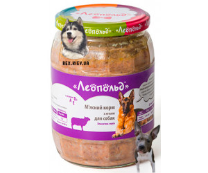 ЛЕОПОЛЬД мясной Корм с ягненком 720гр