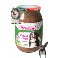 ЛЕОПОЛЬД мясной корм с телятиной и сельдереем 850гр ЛЕОПОЛЬД мясной корм с телятиной и сельдереем 850гр