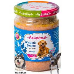 ЛЕОПОЛЬД мясной рацион с птицей 460гр