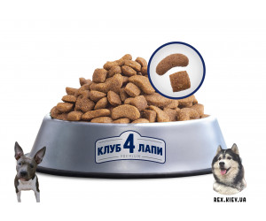 CLUB 4 PAWS Премиум для средних пород. Полнорационный сухой корм для взрослых собак, 14 кг