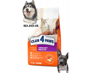 CLUB 4 PAWS премиум "поддержка здоровья мочевыводящей системы". полнорационный сухой корм для взрослых кошек, 5 кг