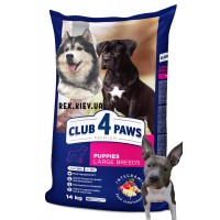 CLUB 4 PAWS Премиум для щенков крупных пород "Курица". Полнорационный сухой корм, 14 кг CLUB 4 PAWS Премиум для щенков крупных пород "Курица". Полнорационный сухой корм, 14 кг